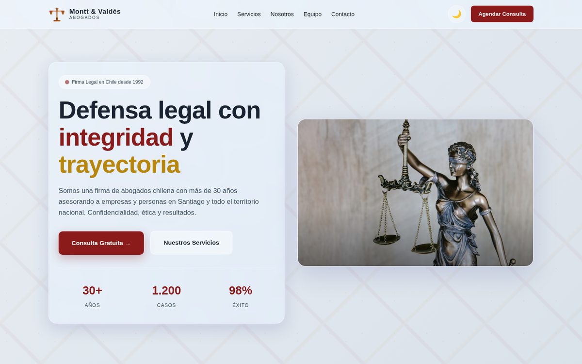 Ejemplo de sitio web para Abogados y Firmas Legales