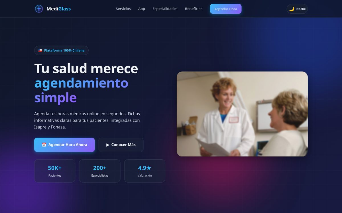 Ejemplo de sitio web para Centros Médicos